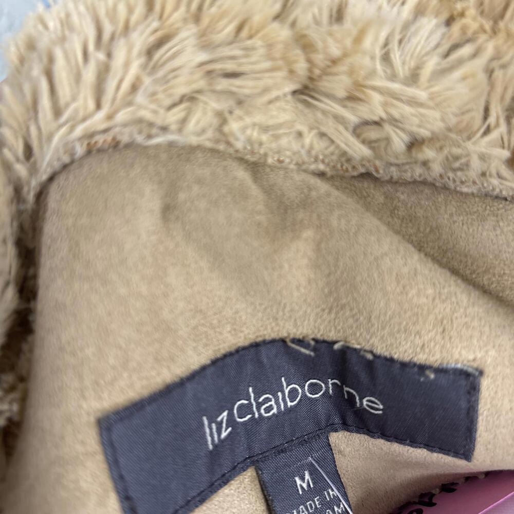 vintage fur trim‎ suede jacket zip up - Picture 8 of 8